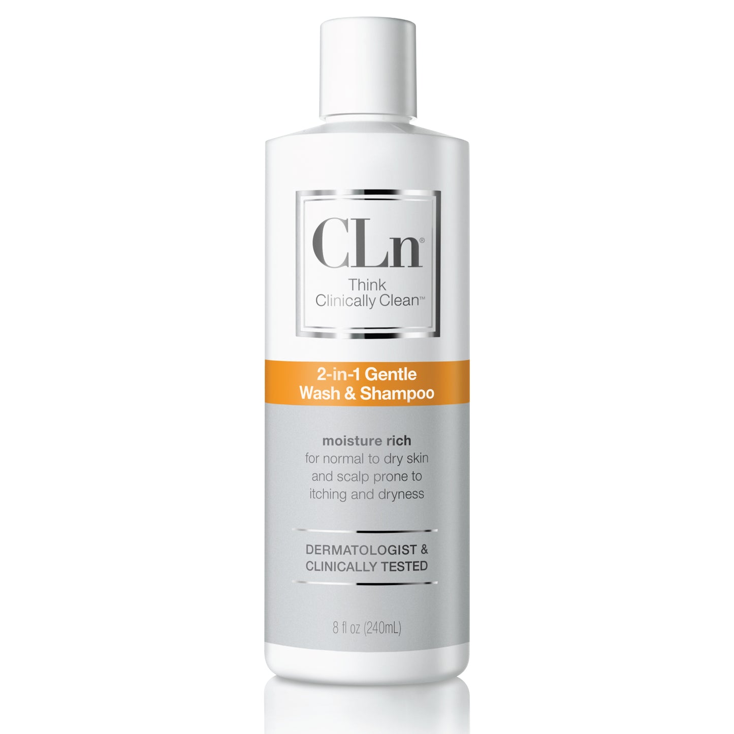 CLN 2-IN-1 GENTLE WASH & SHAMPOO 8 FL OZ