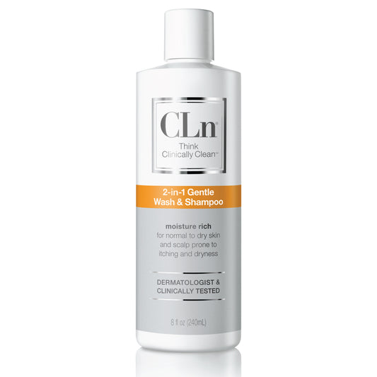 CLN 2-IN-1 GENTLE WASH & SHAMPOO 8 FL OZ